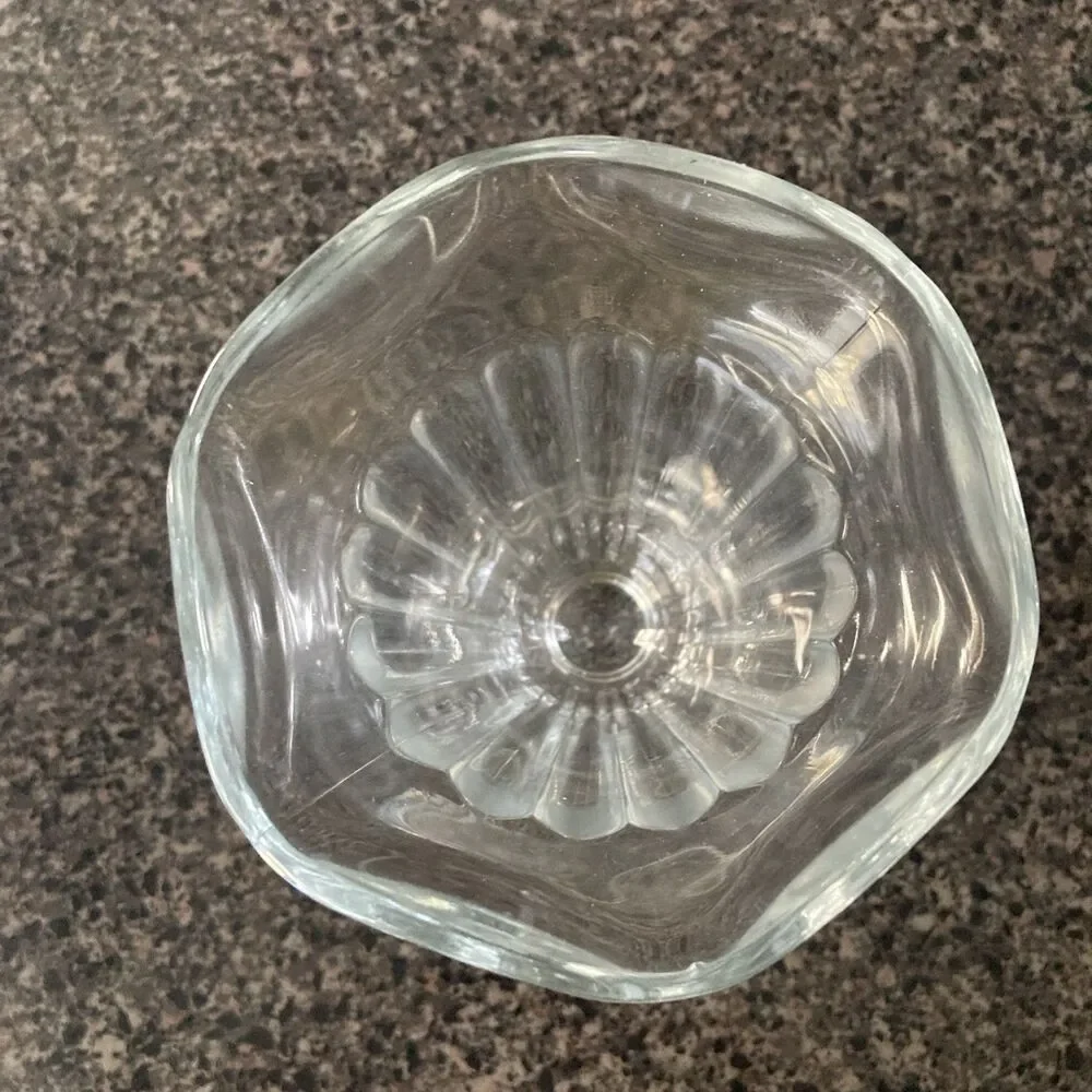 Unbranded Set Of 4 VTG Ice Cream Sundae Dishes Glass Good Condition 1990s